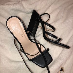 Nasty Gal Black Chunky Heels